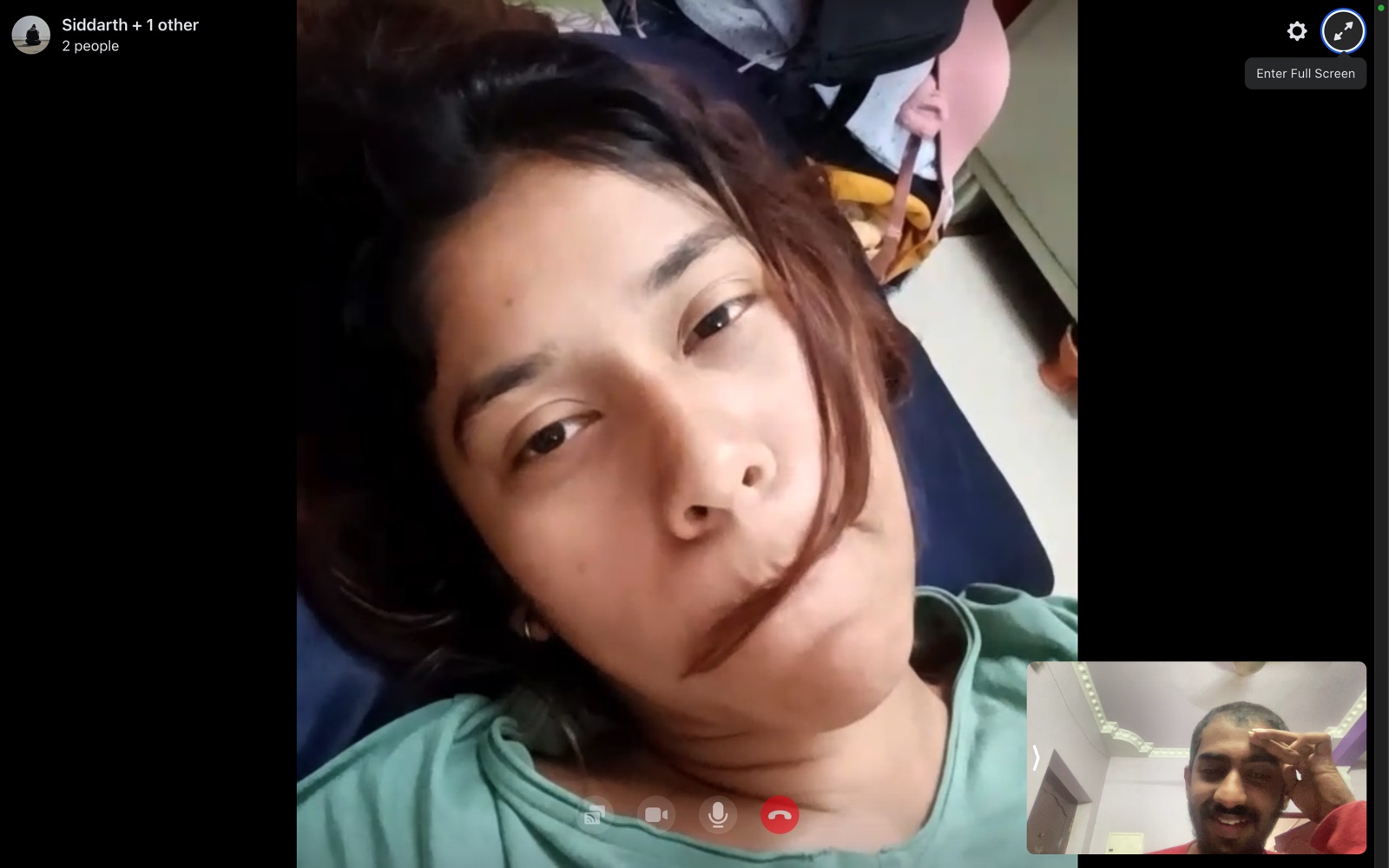 the first video call